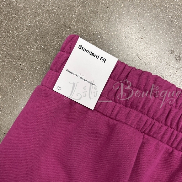 New Nike DM1773-564 Women Sportswear 7/8 Fleece Training Pant Berry Plus Size - Picture 11 of 16